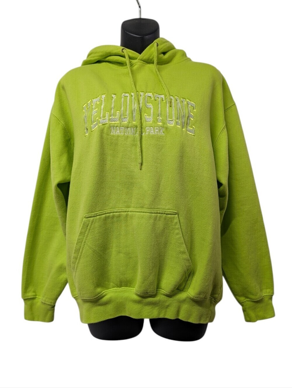 Pacific & Company Yellowstone National Park Lime Green Hoodie M Embroidered